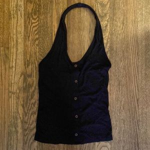 Black Ribbed Halter Top 🖤 Perfect for summer!!